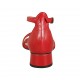 Woman's open shoe with strap in red leather heel 3 - Available sizes:  32