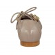 Bailarina para mujer con boton con estrás y cordones en piel gris perla tacon 1 - Tallas disponibles:  43, 44, 46