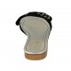 Sabot aperto da donna con fiocco e borchie in camoscio nero tacco 2 - Misure disponibili: 42