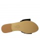 Sabot aperto da donna con fiocco e borchie in camoscio nero tacco 2 - Misure disponibili: 42