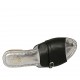 Sabot da donna con fibbia in pelle nera tacco 2 - Misure disponibili: 42