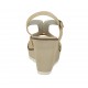 Sandalo da donna in camoscio forato beige e pelle laminata platino con cinturino zeppa 9 - Misure disponibili: 45