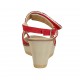 Sandalo da donna in camoscio e camoscio stampato rosso con velcro, plateau e zeppa 6 - Misure disponibili: 31, 42, 43, 44, 45