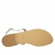 Sandalo infradito da donna con pietre in pelle bianca tacco 2 - Misure disponibili: 42
