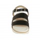 Sandalo da donna con cinturino in pelle nera zeppa 2 - Misure disponibili: 43, 44, 45