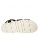Sandale pour femmes avec couroie en cuir noir talon compensé 2 - Pointures disponibles:  43