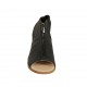 Sandalo accollato con cerniera da donna in pelle nera tacco 4 - Misure disponibili: 42, 43, 44, 45