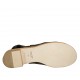Sandalo accollato con cerniera da donna in pelle nera tacco 4 - Misure disponibili: 42, 43, 44, 45