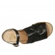 Sandalo da donna con cinturino in pelle nera tacco 4 - Misure disponibili: 42, 43, 44