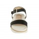 Sandalo da donna in pelle nera con cinturino zeppa 2 - Misure disponibili: 43, 44, 46