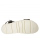 Sandalo da donna in pelle nera con cinturino zeppa 2 - Misure disponibili: 43, 44, 46