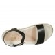 Sandalo da donna in pelle nera con cinturino zeppa 2 - Misure disponibili: 43, 44, 46