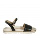 Sandalo da donna con cinturino in vernice nera zeppa 2 - Misure disponibili: 42, 43, 44, 45