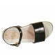 Sandalo da donna con cinturino in vernice nera zeppa 2 - Misure disponibili: 42, 43, 44, 45