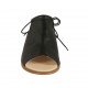 Sandalo da donna con laccio in pelle nera tacco 4 - Misure disponibili: 42, 43, 45, 46