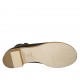 Zapato abierto en punta cerrado hasta el cuello para mujer con cremallera en piel negra tacon 4 - Tallas disponibles:  43, 44, 46