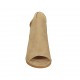 Woman's open shoe with zipper in beige nubuck leather heel 4 - Available sizes:  43, 44, 45