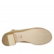 Zapato abierto para mujer con cremallera en nubuk beis tacon 4 - Tallas disponibles:  43, 44, 45