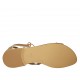 Zapato abierto estilo gladiador con cordones para mujer en piel avellana tacon 1 - Tallas disponibles:  42, 43, 45