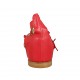 Chaussure spartiates ouverte à lacets pour femmes en cuir rouge talon 1 - Pointures disponibles:  42, 43, 44, 46