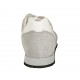 Scarpa sportiva stringata da uomo in camoscio e camoscio forato grigio e pelle bianca - Misure disponibili: 46