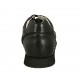 Chaussure sportif à lacets pour hommes en cuir et cuir perforé noir  - Pointures disponibles:  47