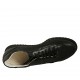 Scarpa stringata sportiva da uomo in pelle e pelle forata nera - Misure disponibili: 47