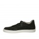Scarpa casual stringata da uomo in pelle e pelle forata nera - Misure disponibili: 46