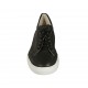 Scarpa casual stringata da uomo in pelle e pelle forata nera - Misure disponibili: 46