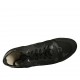 Scarpa casual stringata da uomo in pelle e tessuto nero e grigio - Misure disponibili: 46, 47, 48