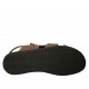 Sandale pour hommes avec deux bandes de fermeture velcro en nubuck taupe - Pointures disponibles:  46, 47
