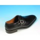Men's elegant shoe with buckle in black leather - Available sizes:  40, 44, 51, 52