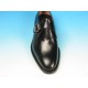 Men's elegant shoe with buckle in black leather - Available sizes:  40, 44, 51, 52