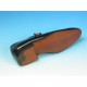 Men's elegant shoe with buckle in black leather - Available sizes:  40, 44, 51, 52