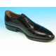 Scarpa oxford stringata da uomo con puntale in pelle nera - Misure disponibili: 51, 52