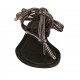 Sandalo infradito alla schiava da donna con lacci in pelle laminata grigia canna di fucile tacco 1 - Misure disponibili: 33, 34, 43