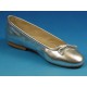 Ballerina in pelle colore argento -  
