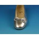 Ballerina da donna con fiocco in pelle colore argento tacco 1 - Misure disponibili: 32