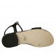 Sandalo da donna in pelle nera con cinturino e strass tacco 2 - Misure disponibili: 32, 45