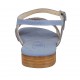 Sandalo da donna con cinturino e strass in camoscio azzurro tacco 2 - Misure disponibili: 32, 33, 43