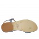 Sandalo da donna con cinturino e strass in camoscio azzurro tacco 2 - Misure disponibili: 32, 33, 43