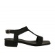 Sandalo da donna glitterato nero tacco 2 - Misure disponibili: 32, 43