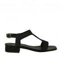 Woman's glittered black sandal heel 2