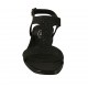 Sandalo da donna glitterato nero tacco 2 - Misure disponibili: 32, 43