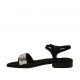 Sandalo da donna in camoscio nero con cinturino e strass tacco 2 - Misure disponibili: 32