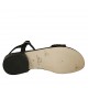 Sandalo da donna in camoscio nero con cinturino e strass tacco 2 - Misure disponibili: 32