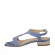 Sandalo da donna in camoscio azzurro tacco 2 - Misure disponibili: 32, 43, 44, 46