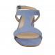 Sandalo da donna in camoscio azzurro tacco 2 - Misure disponibili: 32, 43, 44, 46