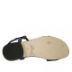 Sandalo da donna con cinturino e strass in camoscio blu tacco 2 - Misure disponibili: 32, 42, 46