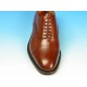 Men's laced oxford shoe with captoe in brown leather - Available sizes:  41, 44, 52
